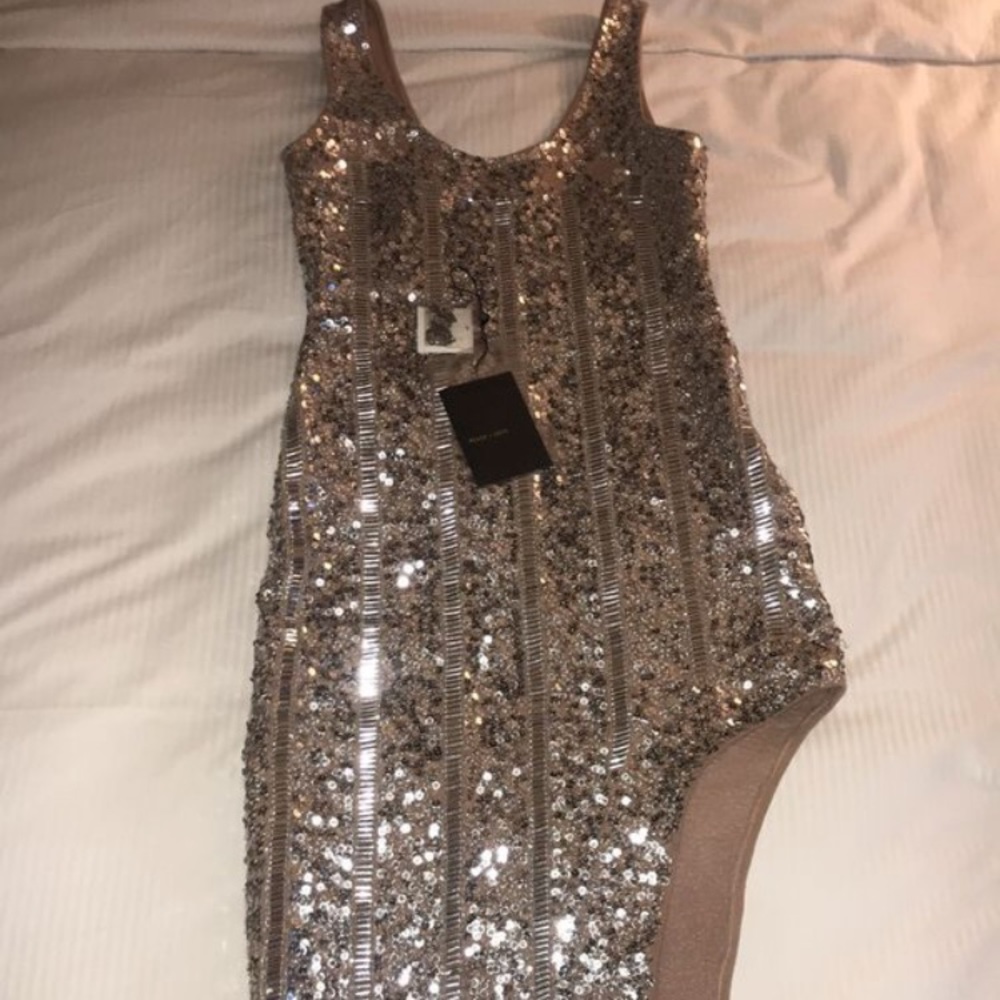 MissGuided Peace & Love Embellished dress Size 6